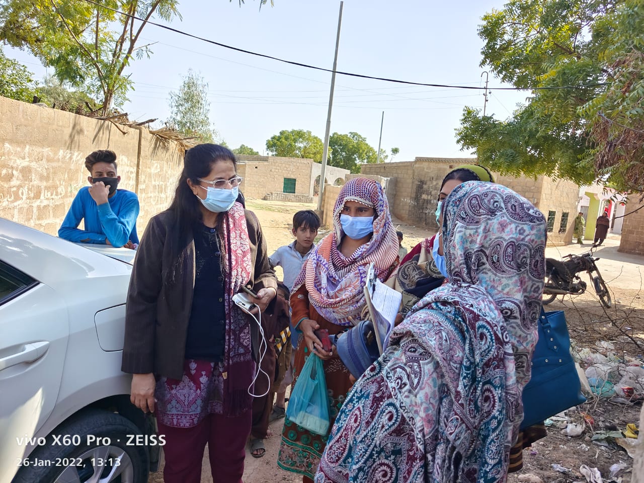 Field spot-checks and community interaction in Darsano