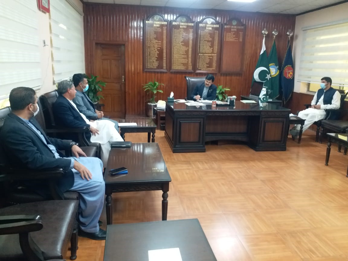 Coordination meeting at the Deputy Commissioner's office in Bannu